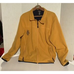 LL Bean Polartec Jacket Womens Full Zip Fleece, Yellow Size M